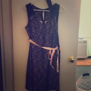 Maternity gender reveal dress.